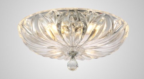 Светильник потолочный DENIS D400 CHROME Crystal Lux прозрачный 4 лампы, основание хром в стиле современный  фото 2